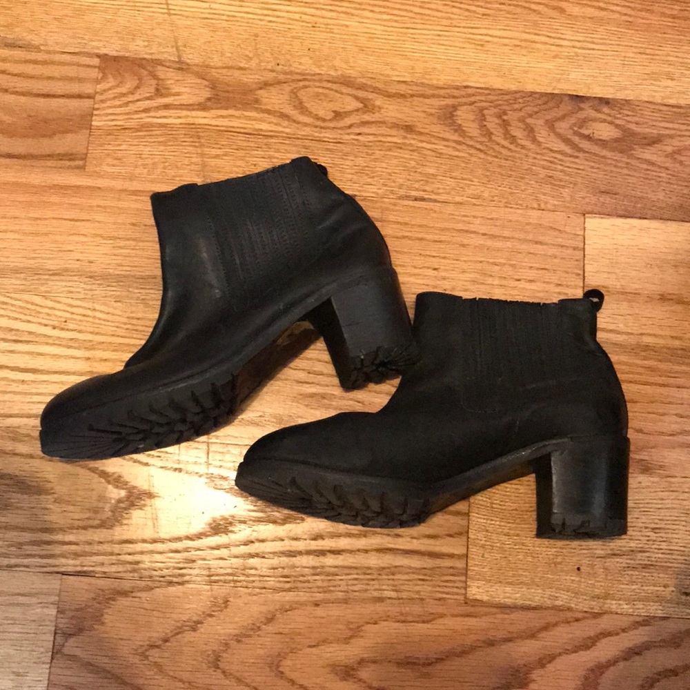 Black Leather Ankle Boots by ASOS